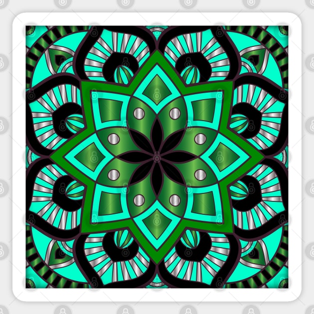 colorful mandala pattern Sticker by Eric Okore